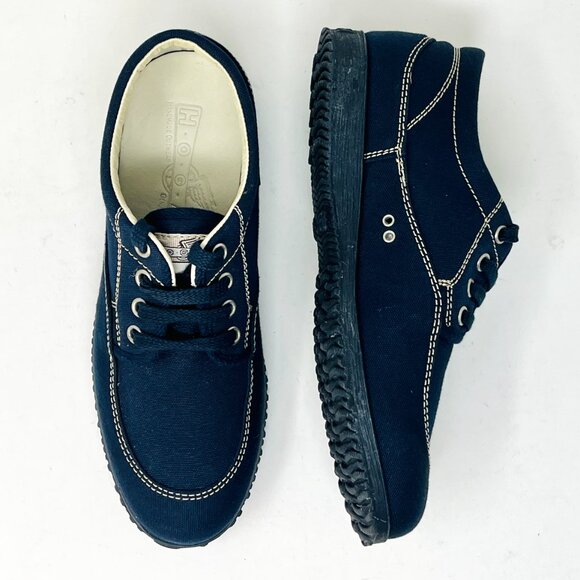 NEW ~ HOGAN by TOD'S Women's 36.5 Blue Canvas Sneakers Lace Up Shoes - Picture 1 of 8